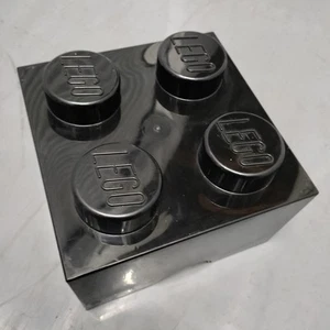 Black Lego 4 Stud Storage Box  - Picture 1 of 3