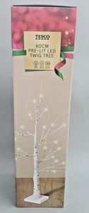60CM Indoor Pre Lit LED Warm White Twig Tree With Batteries BNIB - Picture 1 of 7