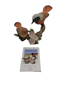 Gobel Porzellan Zwei Gemeine Rotstarts Vögel Porzellan Figur 13x13cm B8 G974 - Bild 1 von 13