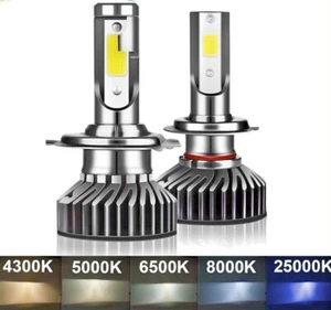 80W 14000LM Car Haedlight H4 H7 H1 LED H8 H9 H11 4300K 5000K 6500K 8000K 25000K - Picture 1 of 27