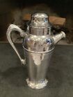 Vintage Chrome-Plated Metal Coffee Pitcher Pot With Lid
