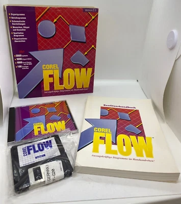Corel Flow  Version 2.0 Diagramme Software Diskette Vintage - Bild 1 von 2