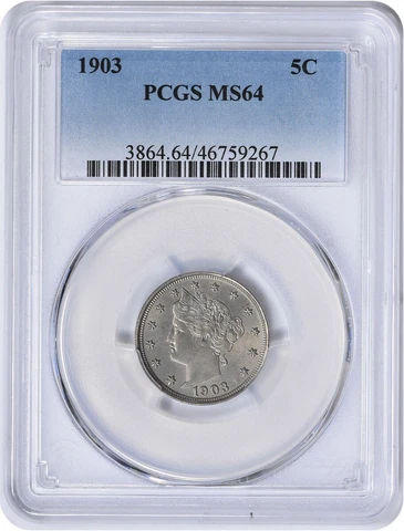 1903 Liberty Nickel MS64 PCGS Cover
