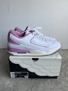 Nike Air Jordan 2/3 Orchid White Pale Pink Women 9.5/ Men 8 Low Top Cement  - Picture 1 of 6