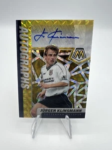 2021-22 Panini Mosaic EPL Jürgen Klinsmann Gold Autographs 1/10 Bookend - Bild 1 von 2