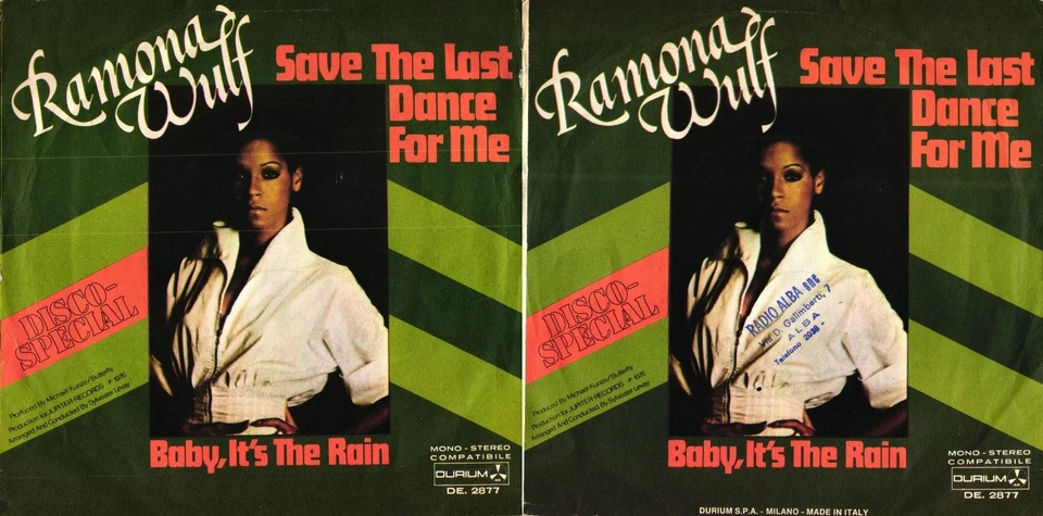 Disque 45 Tours Ramona Wulf – Save The Last Dance For Me // Baby, It's The Rain - Photo 1/1
