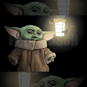 Original "The Child" Baby Yoda Art Print Poster Star Wars Mandalorian Cute Grogu - Picture 1 of 3