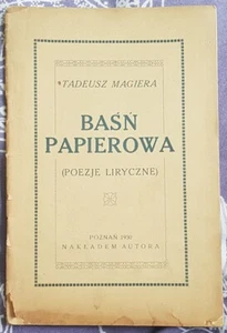 Polish book BASN PAPIEROWA Tadeusz Magiera polska ksiazka Paperback 1930 - Picture 1 of 3