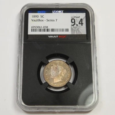 1890 P NGC Proof 9.4 - VAULT BOX - Liberty V Nickel - 5c US Coin #49154A - Image 1 of 4