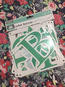 Flomo Letter Banner Bridal Shower, Size-7.25’X5H, Green, New - Picture 1 of 5