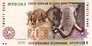 South Africa 20 Rand ND(1999) aXF Banknote P-124b Prefix DP Mboweni Sig. - Picture 1 of 2
