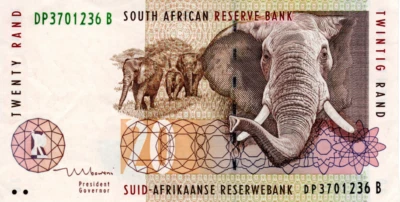 South Africa 20 Rand ND(1999) aXF Banknote P-124b Prefix DP Mboweni Sig. - Image 1 of 2