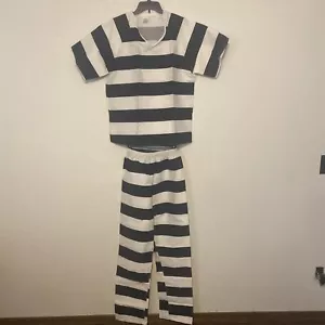 Authentic Uniform Jail Inmate Prison Stripes SMALL 2 Pc. Set Made In USA - TCI - Picture 1 of 10