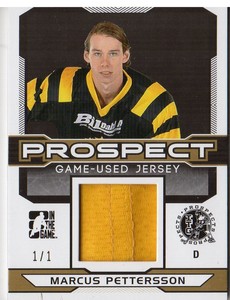 2014-15 ITG Draft Prospects Jerseys Gold #PGU18 Marcus Pettersson Jsy/1