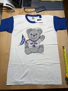 NEW YORK METS VTG teddy t-shirt XL/46-48 (FITS LIKE SIZE M FOR WOMEN) DEADSTOCK - Picture 1 of 15