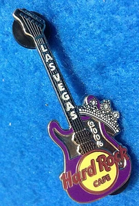 LAS VEGAS PURPLE FENDER GUITAR PINSANITY ROYAL CROWN 2006 Hard Rock Cafe PIN - Picture 1 of 1
