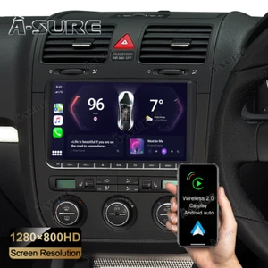 DAB+ 2 DIN CarPlay Android 14 2+64G Kam Autoradio Für VW GOLF 5 6 Tiguan Touran - Bild 1 von 15