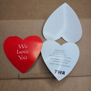 Vintage TWA 1979 Valentines Day Cards Trans World Airlines - Picture 1 of 13