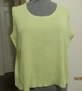 Camicia donna GRANDE ABBIGLIAMENTO NORD OVEST senza maniche Chartreuse - 3x-100% cotone - Foto 1 di 6