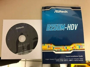 Handbuch USER Manual + CDs für Mainboard ASROCK B250M-HDV 11c - Zdjęcie 1 z 1