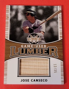 Jose Canseco GIOCO USATO BAT CARD #12/35 2024 FOGLIA LEGNAME JUMBO BAT PEZZO A'S - Foto 1 di 3