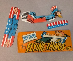 Vintage Topps Flying Things - Uncle Sam - 1960s Japan - Airplane w/ Wrapper - Picture 1 of 19