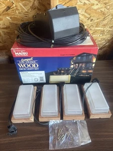 Malibu LD6364TR Cedar Wood Deck Outdoor Lights (4) Low Voltage with LV361T Timer - Picture 1 of 10
