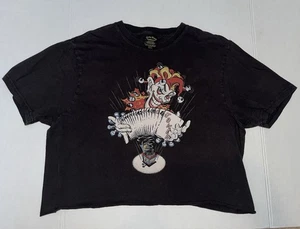 Lucky Brand CROPPED Graphic T-Shirt Medium Made in USA Vintage Distressed Y2K - Bild 1 von 4