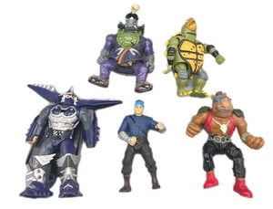 Lote De Colección Años 90 Tmnt Teenage Mutant Ninja Turtles Beebop Trituradora Rocksteady - Imagen 1 de 6