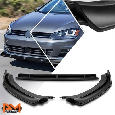 Parachoques delantero negro mate para VW Golf MK7 14-17 carrocería divisor inferior alerón labio Foto 1 de 4