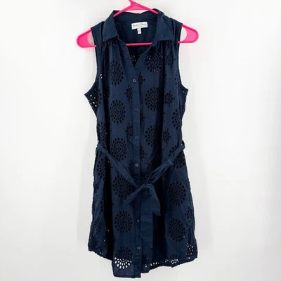 Michael Stars Bernadette Dress SZ Extra Small NWOT Navy Sleeveless Shirtdress - Image 1 of 4