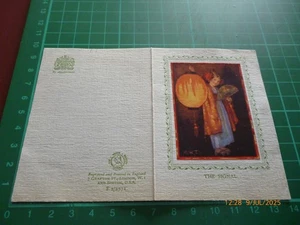 THE SIGNAL POEM/RHYME MEDICI SOCIETY ORIGINAL VINTAGE SMALL CHRISTMAS CARD - Foto 1 di 5