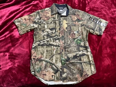 NEW Mossy Oak Pursuit Break Up Infinity Camo Button Collared Short Sleeve Shirt - Image 1 of 4