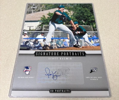 Auténtica foto autografiada de Scott Kazmir 8X10 cubierta superior Foto 1 de 2