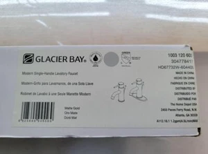 Glacier Bay Modern Single Handle Lavatory Faucet in Matte Gold 1003 120 603 - Picture 1 of 1