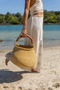 Savannah Natural Round Basket - Picture 1 of 3