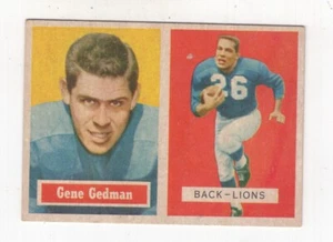 1957 TOPPS FOOTBALL ROOKIE GENE GEDMAN DETROIT LIONS #44 - Picture 1 of 2