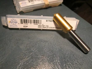 M.A. Ford 61T037504 100° HSS Unfluted Countersink, 3/8" Dia, Tin Coat, 61092 - Picture 1 of 2