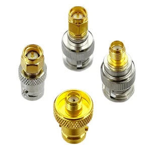 1Kit 4 szt. SMA na BNC RF Koncentryczny adapter Złącze Wtyczka Gniazdo Prosty konwerter - Zdjęcie 1 z 6