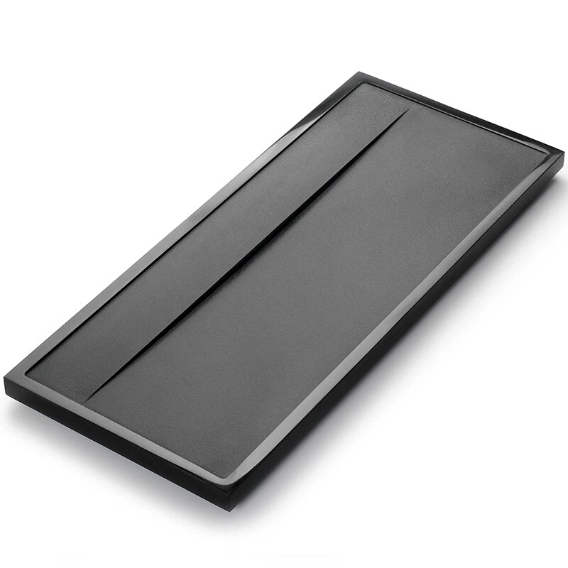 Stone Tea Tray Simple Pattern Black Stone Weighted Tea Table Water Draining Tray - Image 1 of 4