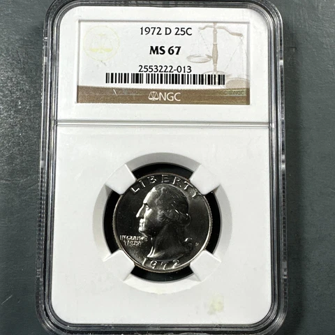 1972-D 25C Washington Quarter, NGC MS67 (74739) Cover