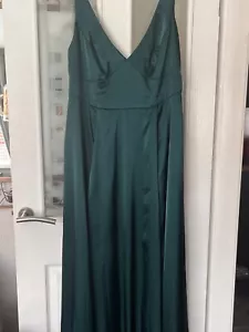 Bridesmaid Dress, Dark Green, Unaltered, Size 18 - Picture 1 of 5