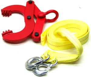 2000Lb Pallet Puller Grip Clamp Pulling Cargo Chain Load Puller with 20 ft Strap - Picture 1 of 2