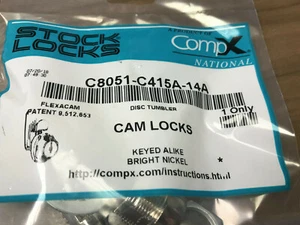 Compx National Cam Lock C8051-C415A-14A  Keyed Alike - Picture 1 of 2