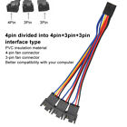 3PCs Fan Adapter Cable Motherboard Converter Cord 3?in?1 4?Pin To 4?Pin + 3? MAI