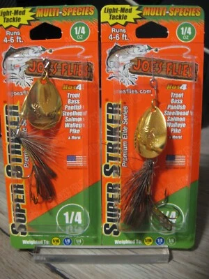 2 cebos giratorios en línea Joe's Flies Super Striker 1/4 OZ Muddler Minnow B-4114 Foto 1 de 4