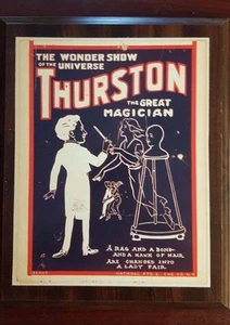 Thurston The Magician Wood Plaque B2 Collectible - Picture 1 of 1