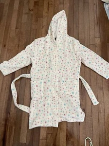 Eddie Bauer Kids Girl's Large (14) Robe Ivory Snowflake - Picture 1 of 2