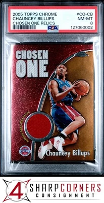 Topps 2005 cromo elegido una reliquia #co-CB Chauncey Billups Hof #/400 Pop 1 PSA 8 Foto 1 de 2