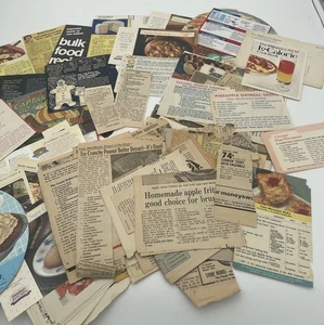 Vintage Recipes Handwritten Cards Magazine Newspaper Clippings ABQ NM Regional  - Picture 1 of 3